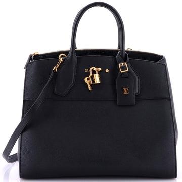 Louis Vuitton City Steamer Handbag Leather MM