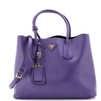 Prada Cuir Double Tote Saffiano Leather Large