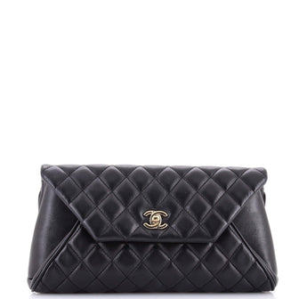 Chanel Fold Up Again Clutch Quilted Lambskin