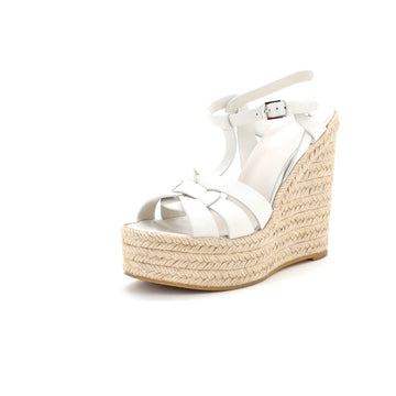 Saint Laurent Women's Tribute Wedge Espadrille Sandals Leather