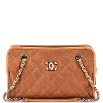 Chanel Casual Riviera Chain Shoulder Bag Quilted Calfskin