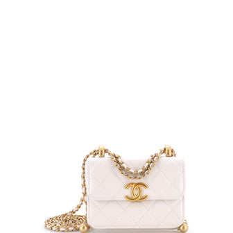 Chanel Perfect Fit Flap Coin Purse with Chain Quilted Calfskin