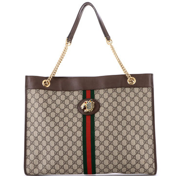 Gucci Rajah Chain Tote GG Coated Canvas Large