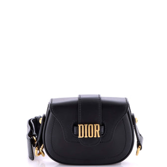 Christian Dior D-Fence Saddle Bag Leather Mini