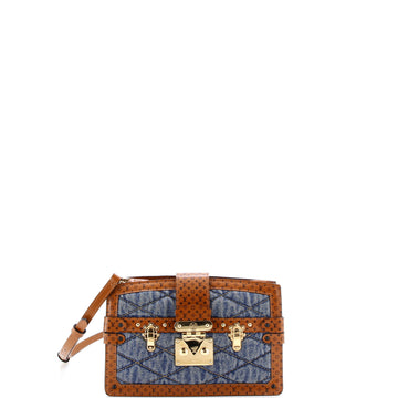 Louis Vuitton Trunk Clutch Malletage Denim with Monogram Leather