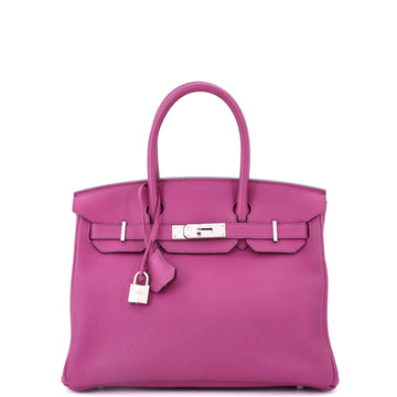 Hermes Birkin Handbag Pink Togo with Palladium Hardware 30