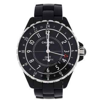 Chanel J12 GMT Automatic Watch Ceramic and Stainless Steel 41