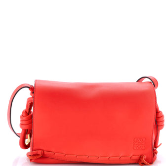 Loewe Flamenco Knot Messenger Bag Whipstitch Leather