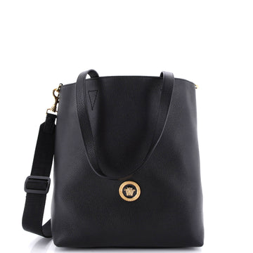 Versace La Medusa Convertible Shopper Tote Bag Leather Leather Tall