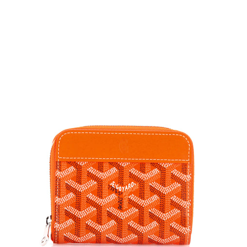 Goyard Matignon Zip Wallet Coated Canvas with Leather PM 364397