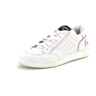 Chanel Women's Logo Low-Top Sneakers Leather