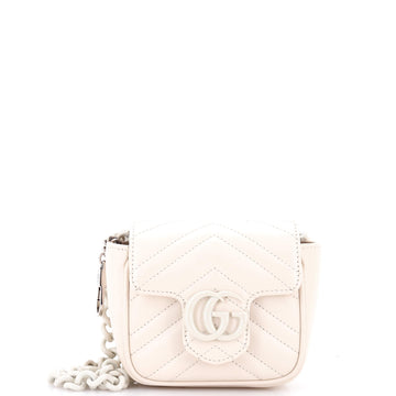 Gucci GG Marmont Flap Belt Bag Matelasse Leather Mini