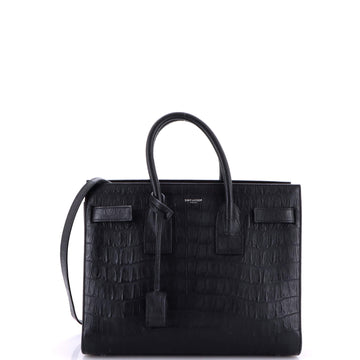 Saint Laurent Sac de Jour NM Bag Crocodile Embossed Leather Small
