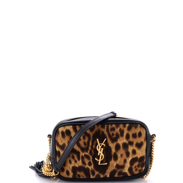 Saint Laurent Lou Camera Bag Printed Canvas and Leather Mini