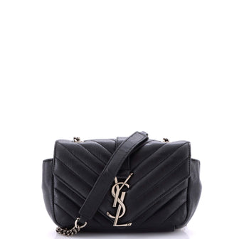 Saint Laurent Classic Monogram Crossbody Bag Matelasse Chevron Leather Baby