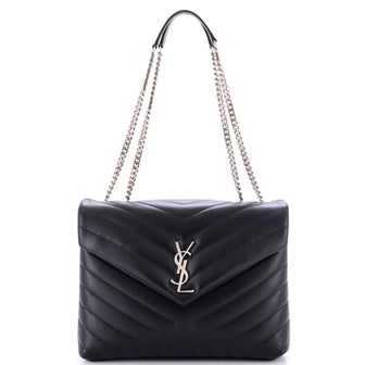 Saint Laurent Loulou Shoulder Bag Matelasse Chevron Leather Medium