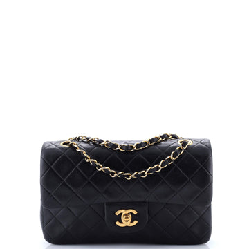 Chanel Vintage Classic Double Flap Bag Quilted Lambskin Small
