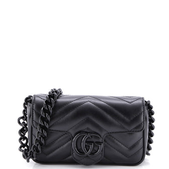 Gucci GG Marmont Flap Belt Bag Matelasse Leather