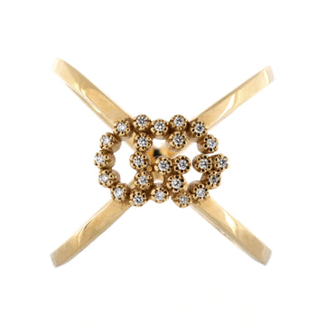 Gucci GG Running Cross Ring 18K Yellow Gold with Diamonds