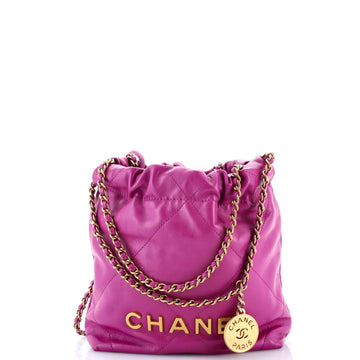 Chanel 22 Chain Hobo Quilted Calfskin Mini