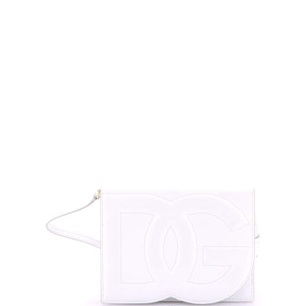 Dolce & Gabbana DG Logo Flap Shoulder Bag Leather Small