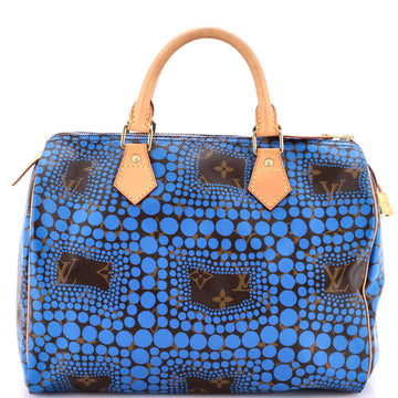 Louis Vuitton Speedy Handbag Limited Edition Kusama Town Monogram Canvas 30