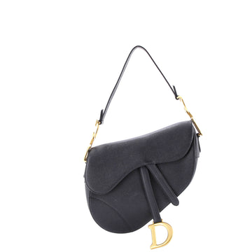 Christian Dior Saddle Handbag Leather Medium