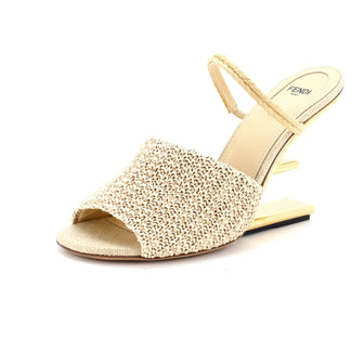 Fendi Women's First Heeled Sandals Raffia