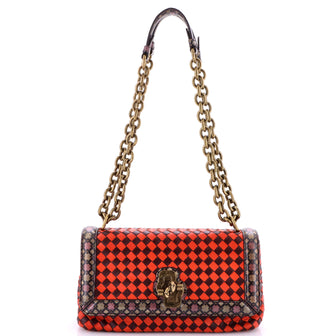 Bottega Veneta Club Stitch Olimpia Knot Flap Bag Intrecciato Nappa and Snakeskin Medium