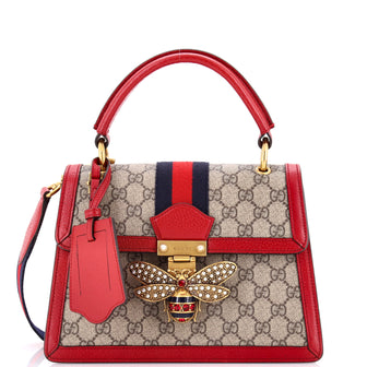 Gucci Queen Margaret Top Handle Bag GG Coated Canvas with Leather Small