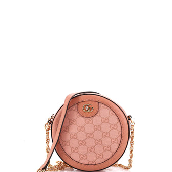Gucci Ophidia Round Shoulder Bag GG Coated Canvas Mini