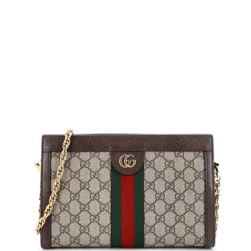 Gucci Ophidia Chain Shoulder Bag GG Coated Canvas Small