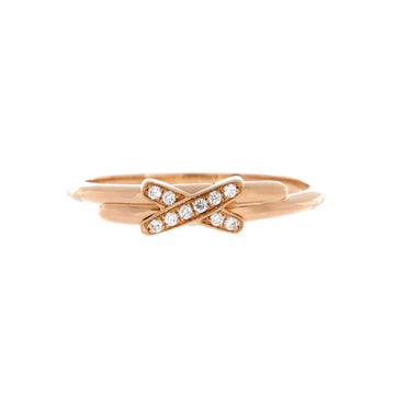 Chaumet Jeux De Liens Ring 18K Rose Gold with Diamonds