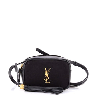 Saint Laurent Lou Belt Bag Canvas with Leather
