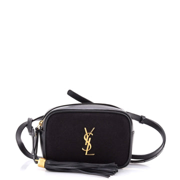 Saint Laurent Lou Belt Bag Canvas with Leather