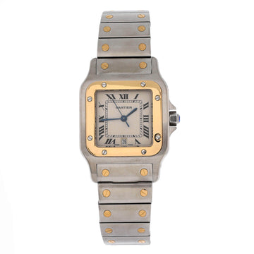 Cartier Santos de Cartier Galbee Quartz Watch Stainless Steel and Yellow Gold 29