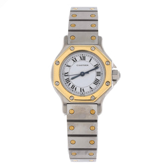 Cartier Santos de Cartier Octagon Automatic Watch Stainless Steel and Yellow Gold 25