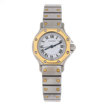 Cartier Santos de Cartier Octagon Automatic Watch Stainless Steel and Yellow Gold 25