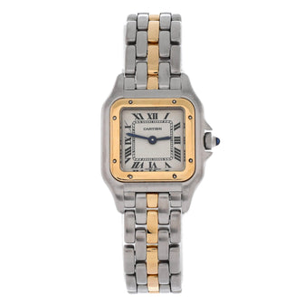 Vintage Panthere de Cartier Quartz Watch Stainless Steel and Yellow Gold 22