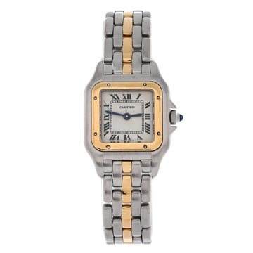 Vintage Panthere de Cartier Quartz Watch Stainless Steel and Yellow Gold 22