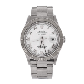 Rolex Oyster Perpetual Datejust Turn-O-Graph Automatic Watch Stainless Steel and White Gold 36