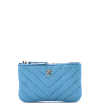 Chanel Classic O Case Pouch Chevron Caviar Mini