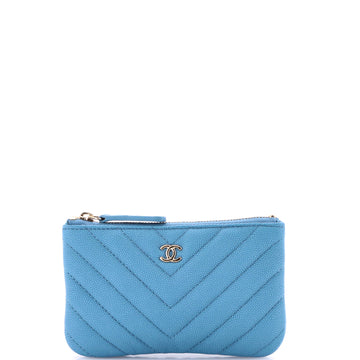 Chanel Classic O Case Pouch Chevron Caviar Mini