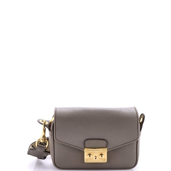 Miu Miu Madras Flap Crossbody Bag Leather Small