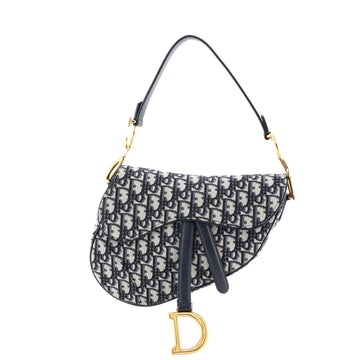 Christian Dior Saddle Handbag Oblique Canvas Medium