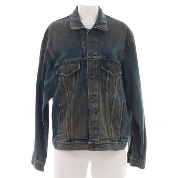 Balenciaga Men's Logo Oversized Jacket Denim