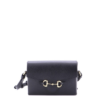 Gucci Horsebit 1955 Flap Crossbody Bag Leather Mini