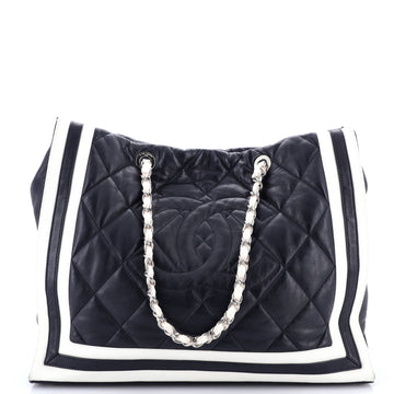 Chanel Lido Tote Quilted Lambskin with Grosgrain XL