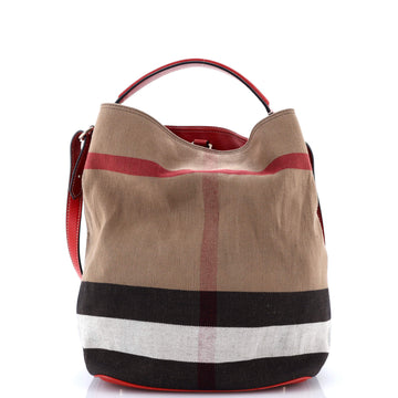 Burberry Ashby Bag House Check Canvas Medium