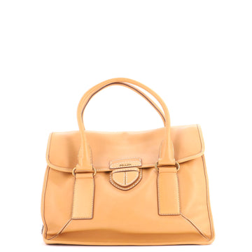 Prada Pushlock Flap Tote Leather Large